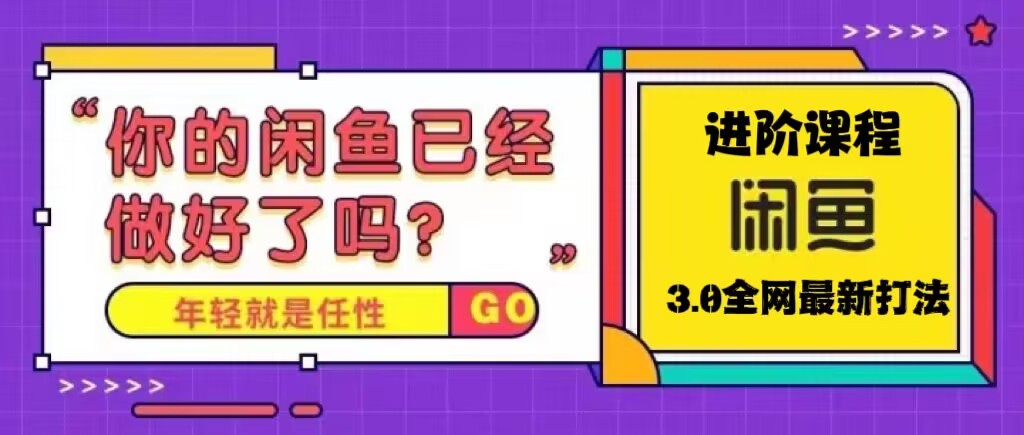 火爆全网的咸鱼玩法进阶课程，单号日入1K的咸鱼进阶课程-行动派