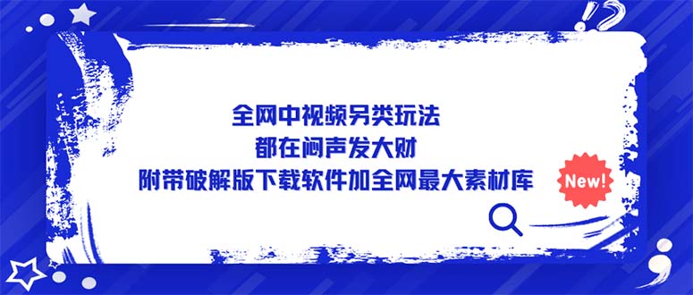 全网中视频另类玩法，都在闷声发大财，附带破解版下载软件加全网最大素材库-行动派