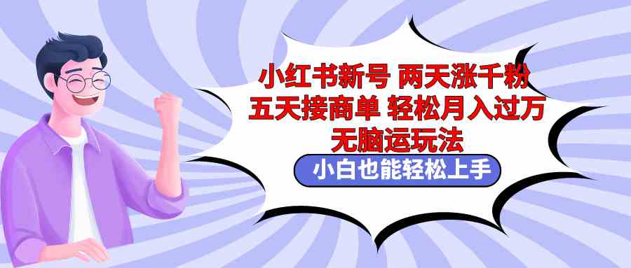 （9239期）小红书新号两天涨千粉五天接商单轻松月入过万 无脑搬运玩法 小白也能轻…-行动派