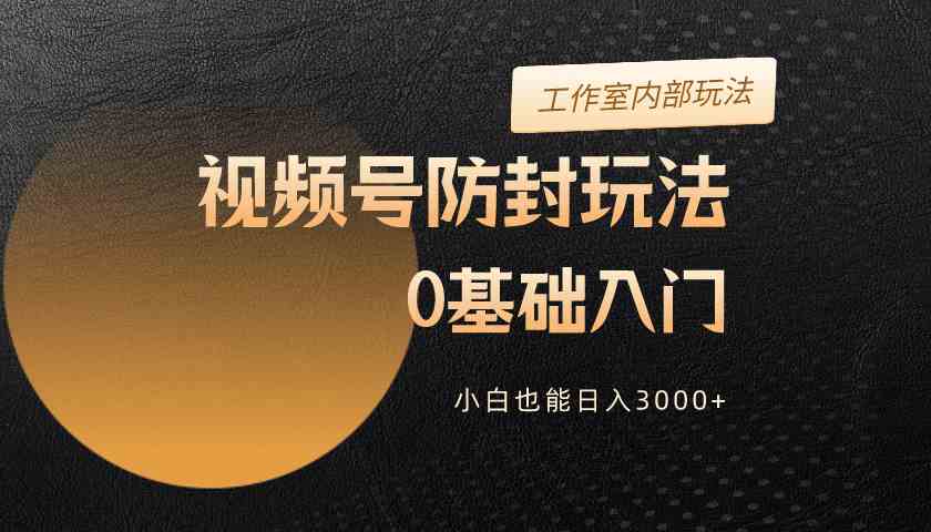 （10107期）2024视频号升级防封玩法，零基础入门，小白也能日入3000+-行动派