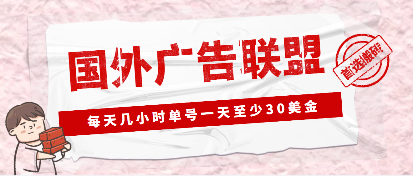 外面收费1980最新国外LEAD广告联盟搬砖项目，单号一天至少30美金(详细教程)-行动派