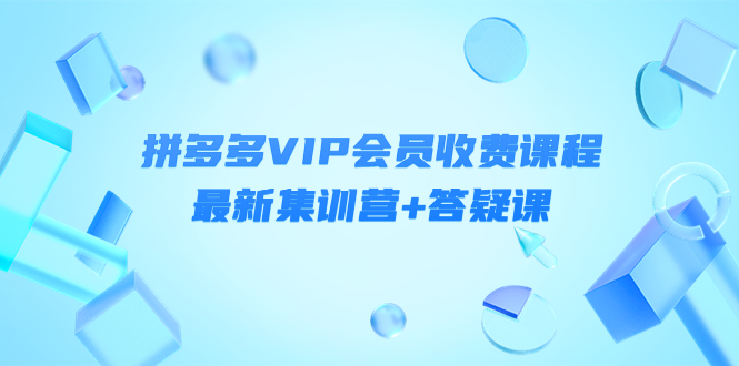 某社群·拼多多VIP会员收费课程，最新集训营+答疑课-价值3299元￼-行动派