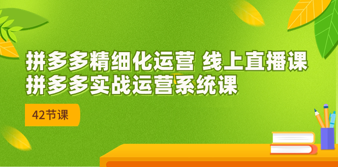 2023年8月新课-拼多多精细化运营 线上直播课：拼多多实战运营系统课-42节-行动派