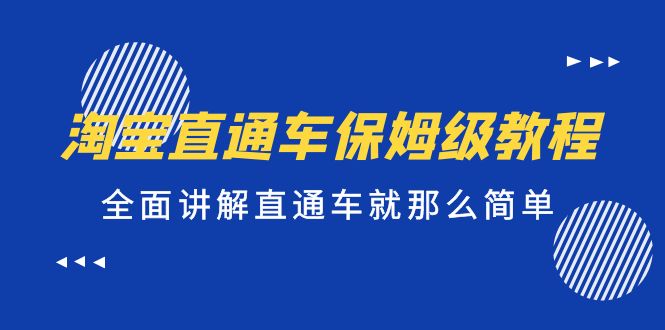 淘宝直通车保姆级教程，全面讲解直通车就那么简单！-行动派