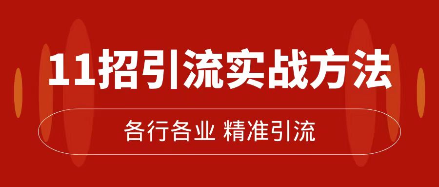 精准引流术：11招引流实战方法，让你私域流量加到爆（11节课完整版）-行动派