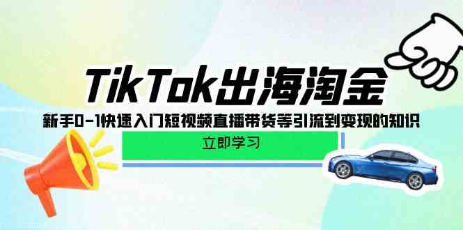 （10035期）TikTok-出海淘金，新手0-1快速入门短视频直播带货等引流到变现的知识-行动派